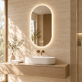 Miroir ELVÉA ONE dans une salle de bain lumineuse et élégante